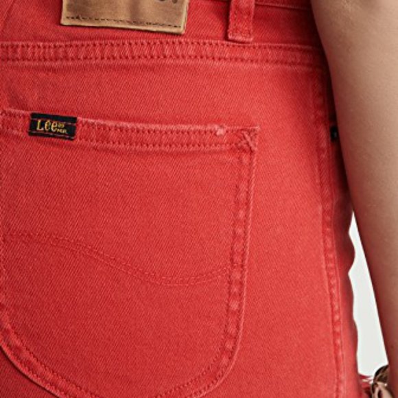 LEE Vintage Modern Red Denim High Rise Jean Shorts - Picture 11 of 11